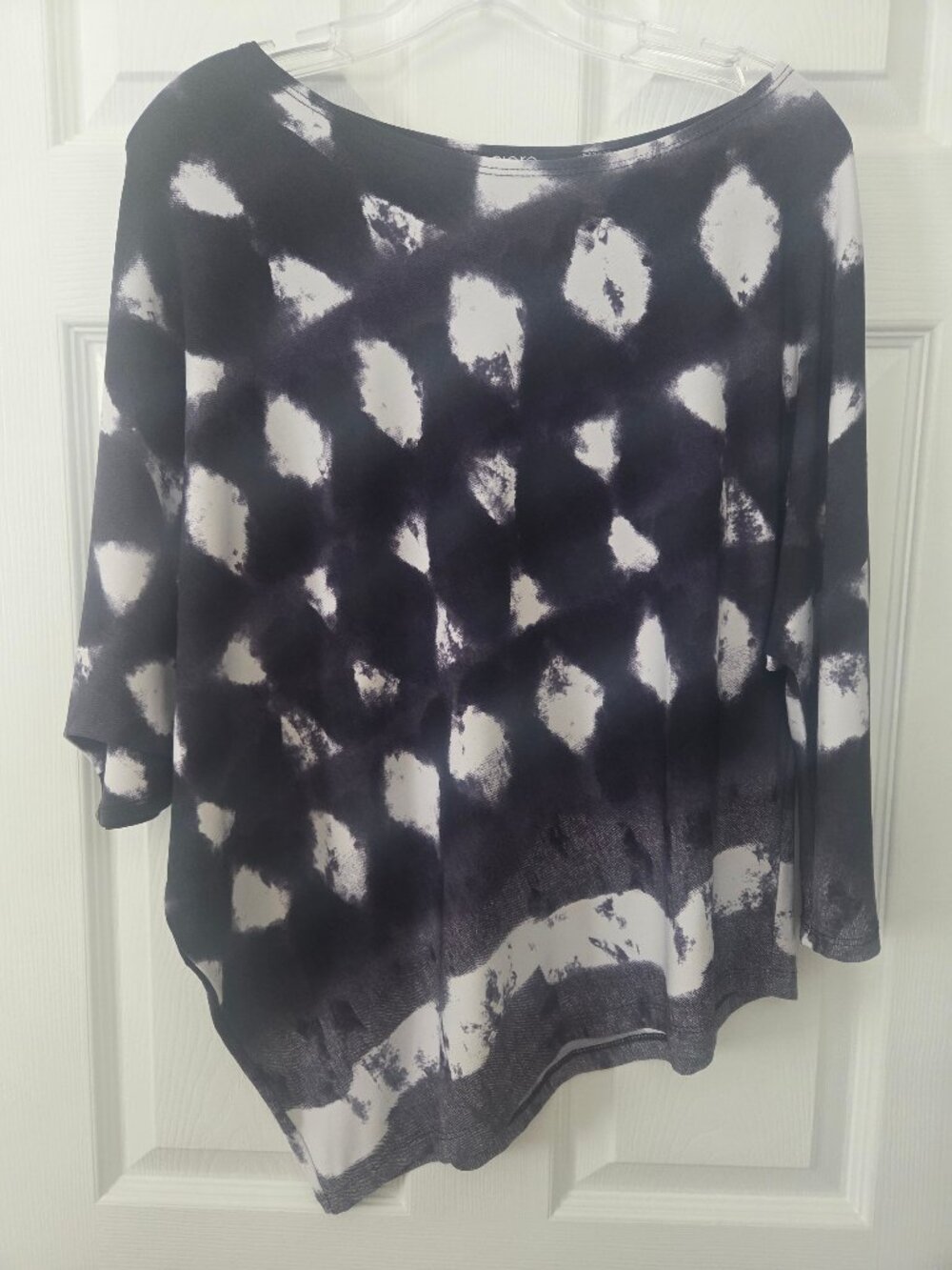 Clara Sun Woo Assymetrical Top Black and Gray Size Small